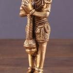 Brass Hanuman in Anjali Namaskar Mudra 4" | Spiritual Symbol of Humility, Devotion & Prayer | Intricate Craftsmanship | 270g Compact Idol | Home Altar Decor